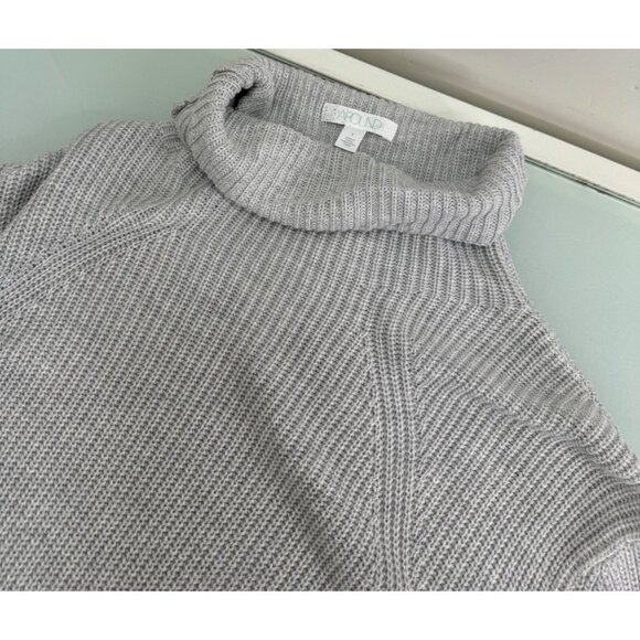 Abound Womens Midi Knit Sweater Dress Turtleneck Small S Gray Side Slit New NWT - Picture 8 of 12
